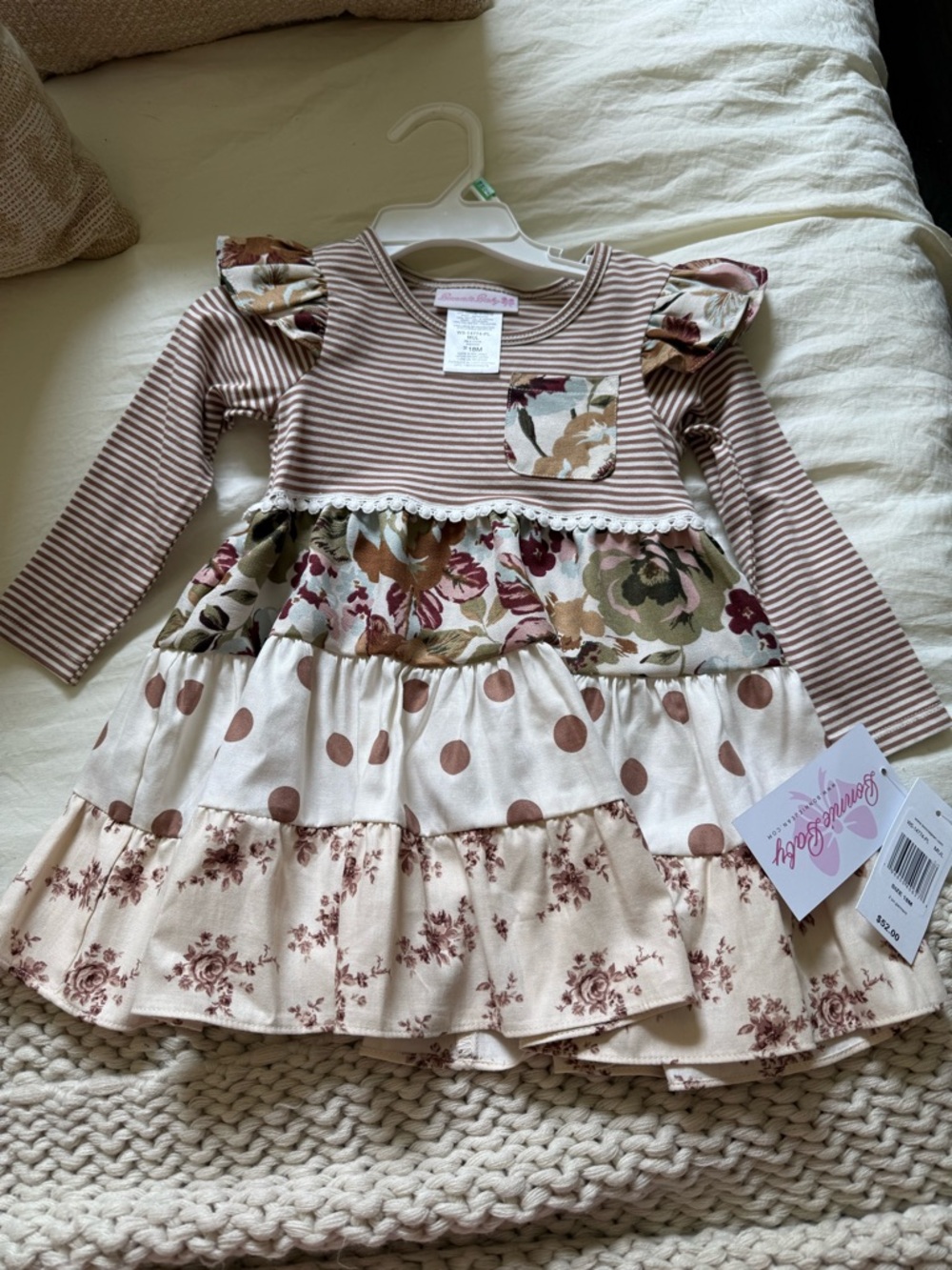 Bonnie baby long sleeve tunic top 18m